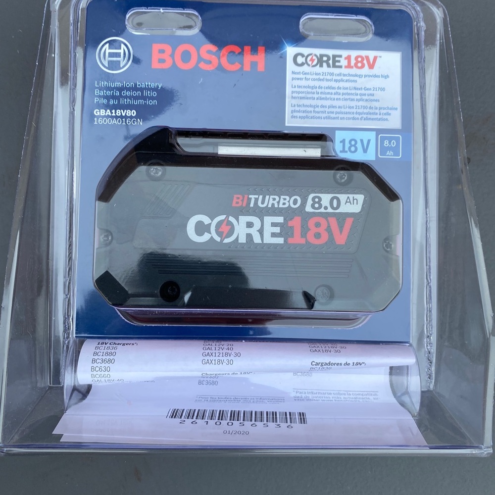 Bosch bi-turbo 8,0AH 18V battery